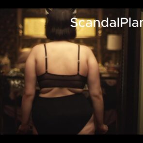 Barbie Ferreira walking back in lingerie