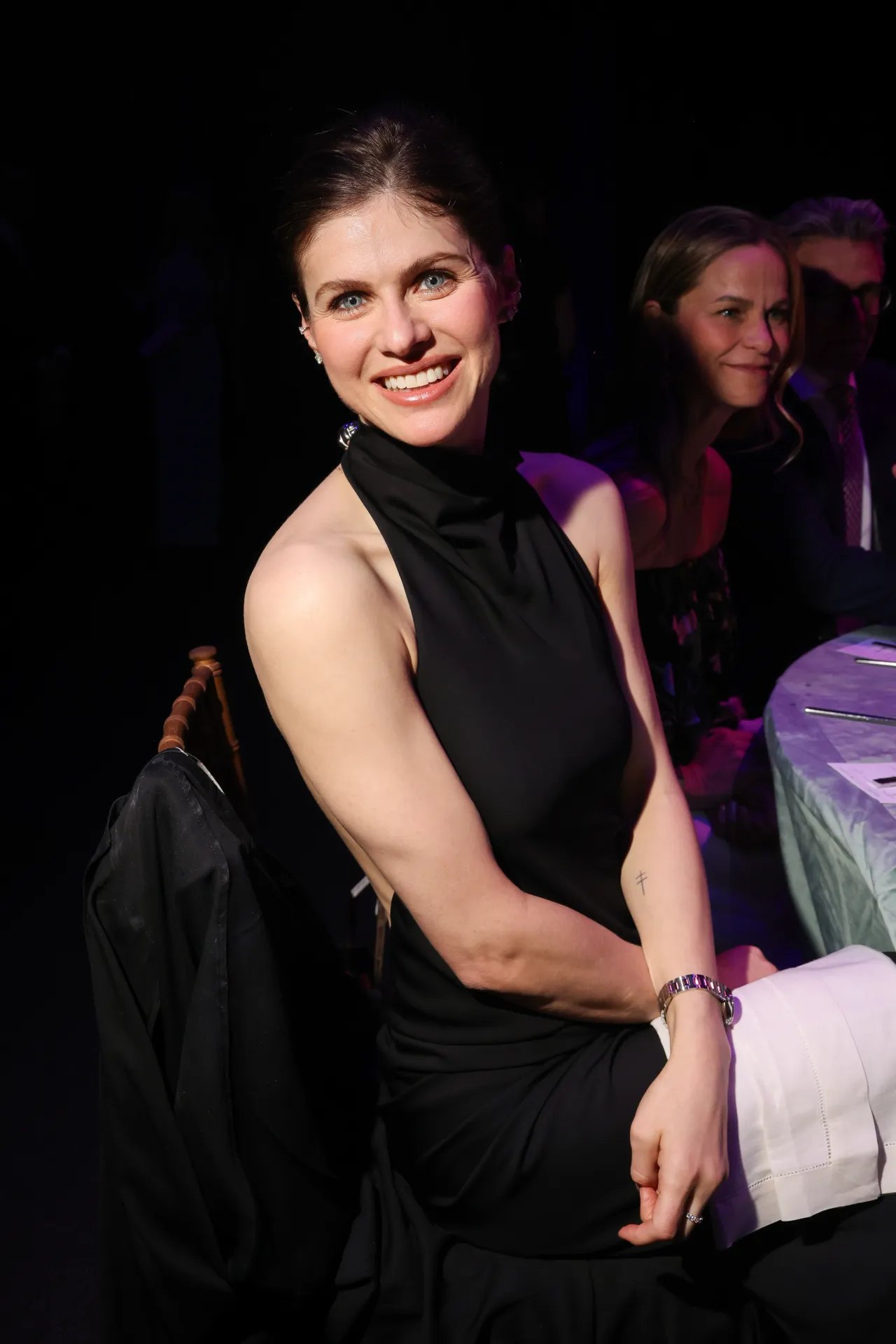 Alexandra Daddario in a black halter gown at the King's Trust Global Gala in New York, April 2026