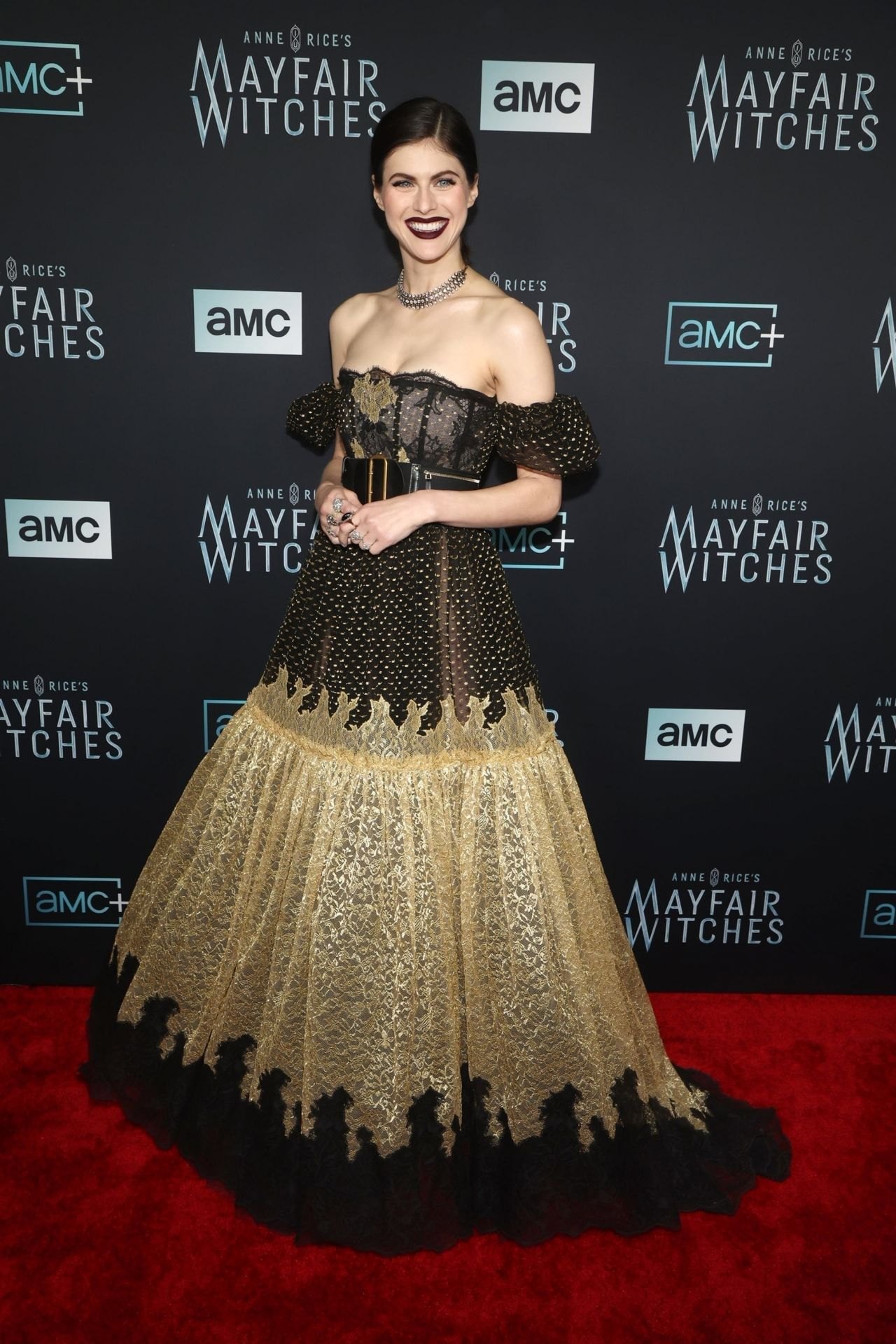 Alexandra Daddario at the Mayfair Witches premiere in Los Angeles