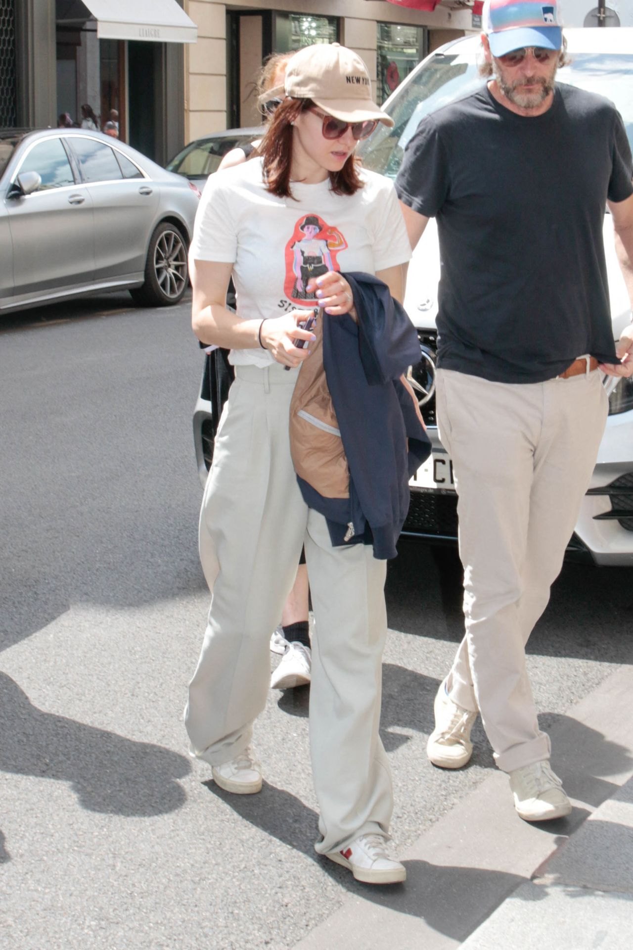 Alexandra Daddario outside her hotel in Paris, July 2023
