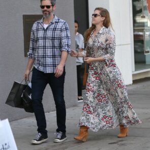 Amy Adams Outside Kitross Kids Shop in LA