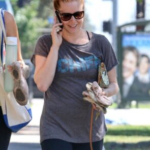 Amy Adams in Leggings Out in Studio City - September 2014