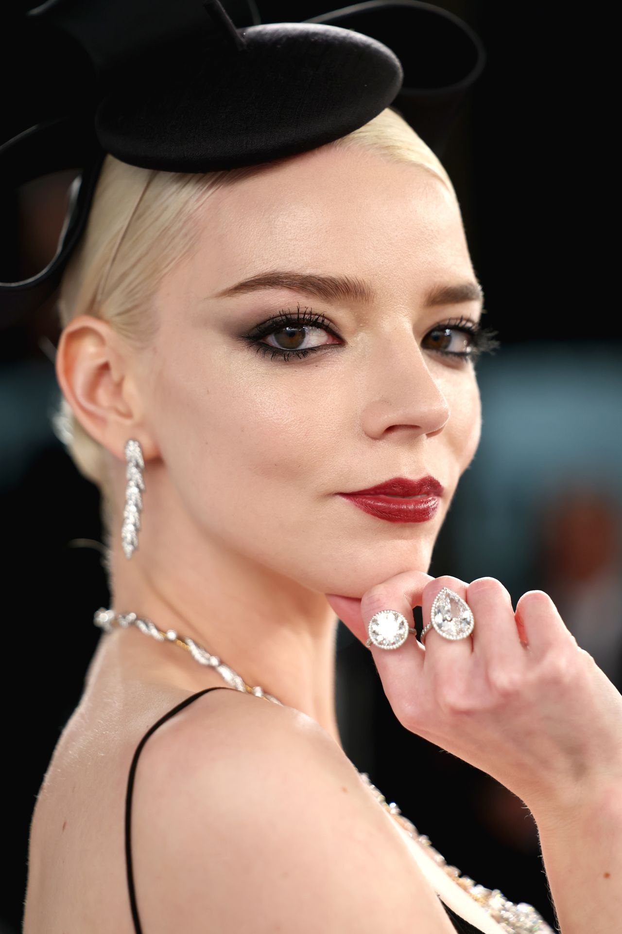 Anya Taylor-Joy in a sheer black look at the Vanity Fair Oscar Party, March 2026, photo 4