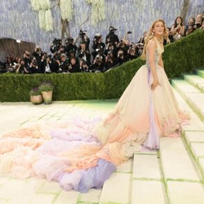 Blake Lively in Versace at 2026 Met Gala in New York
