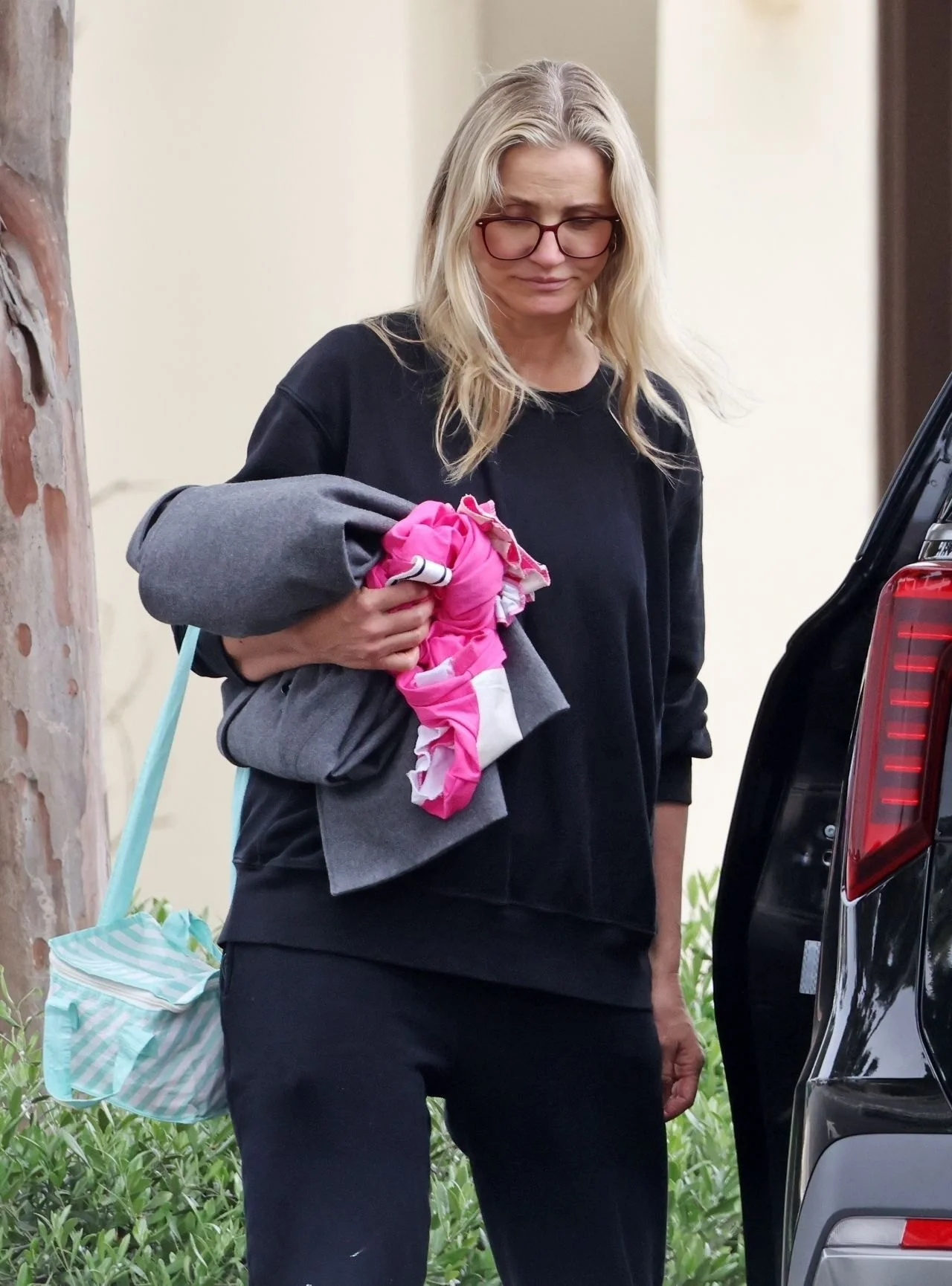 Cameron Diaz and Benji Madden stepping out in Santa Barbara