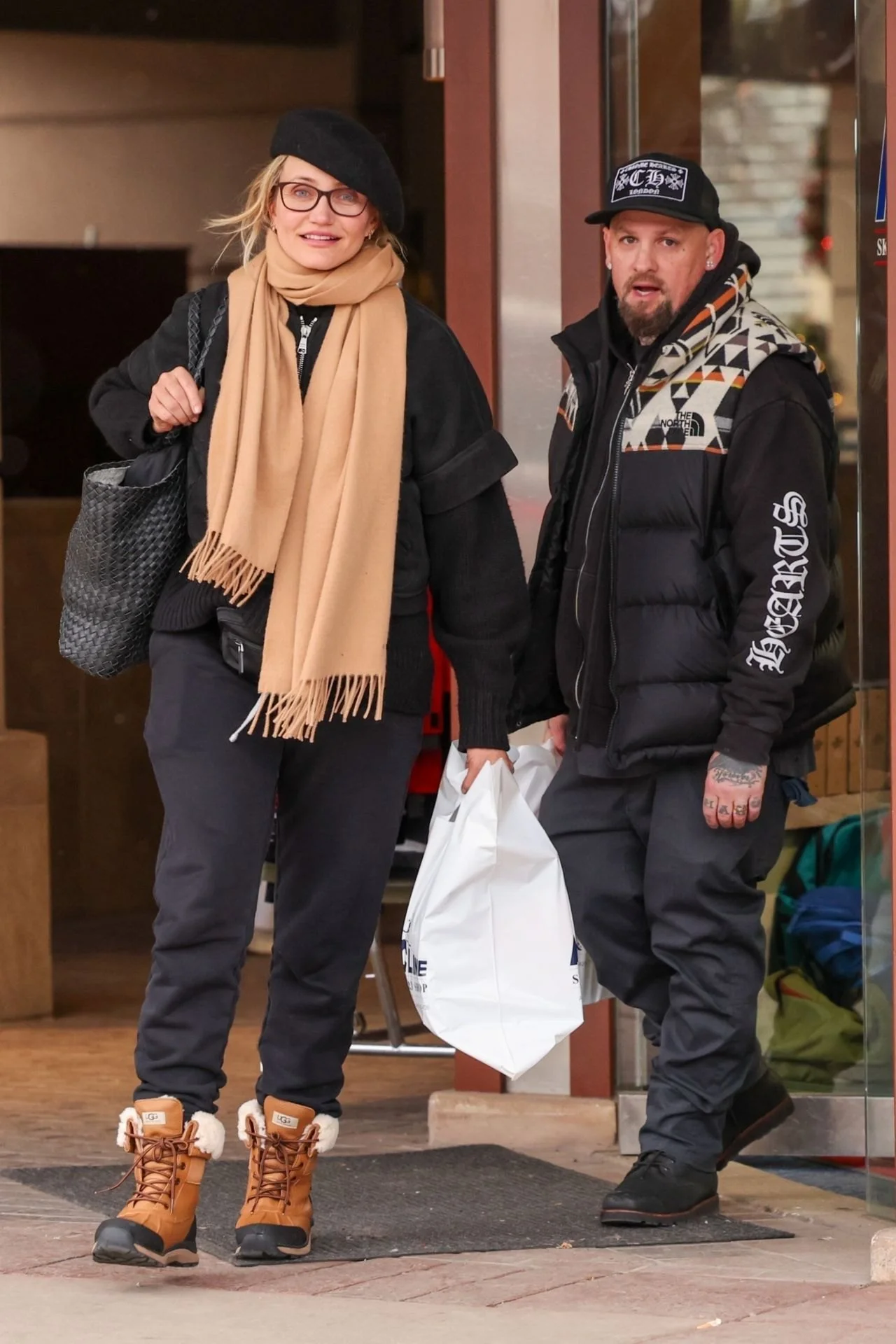 Cameron Diaz and Benji Madden out in Aspen, January 2024