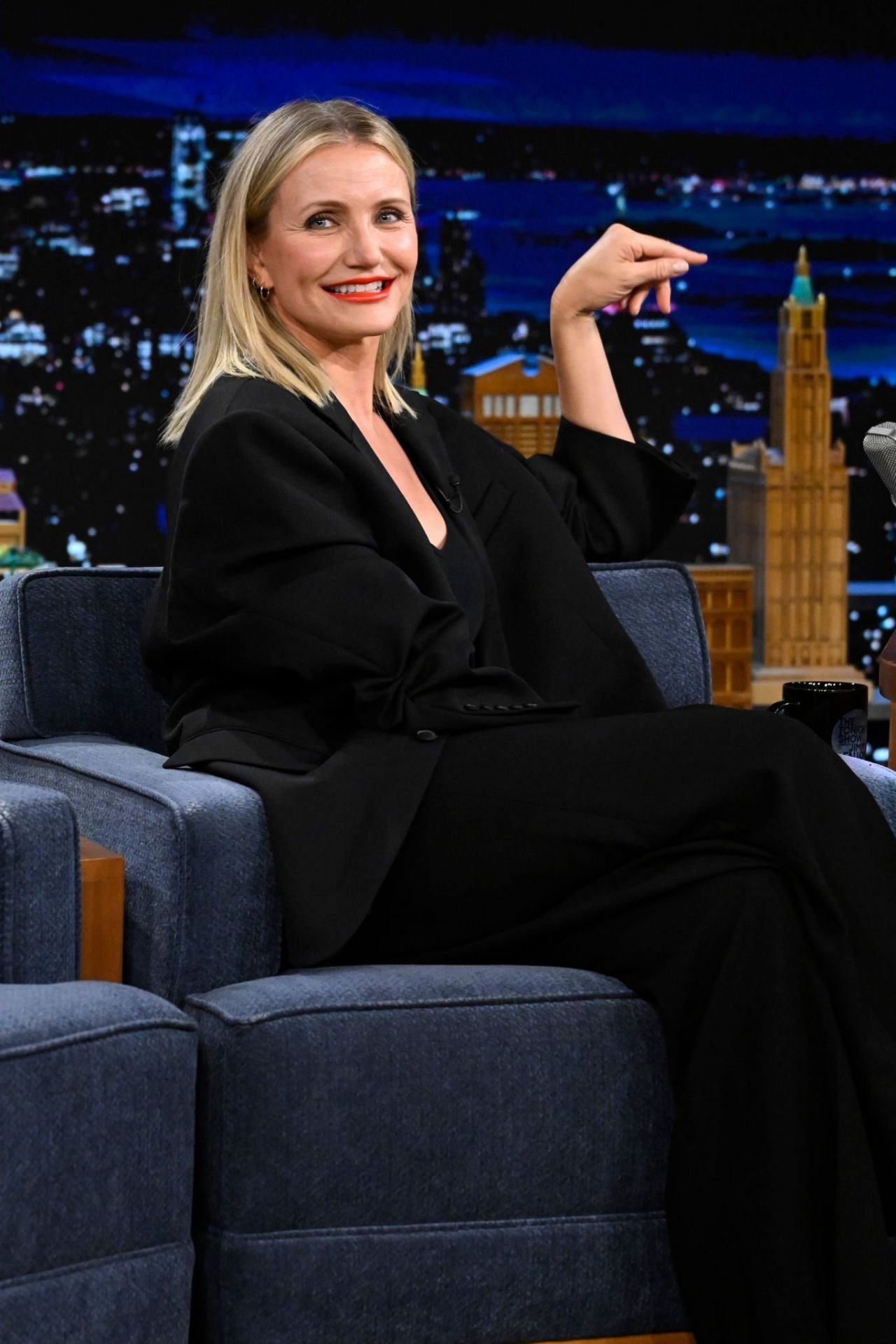 Cameron Diaz on The Tonight Show Starring Jimmy Fallon, October 2023, photo 2
