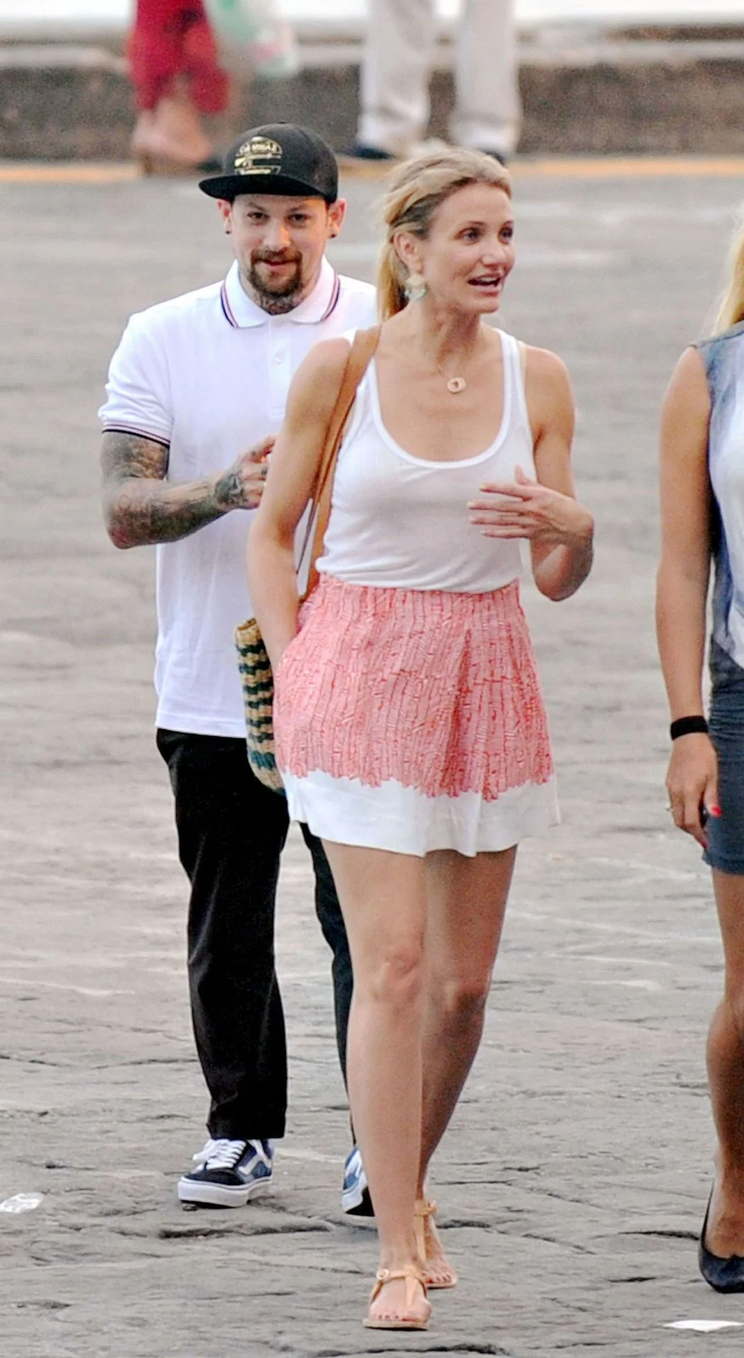 Cameron Diaz on a boat in Italy, July 2014