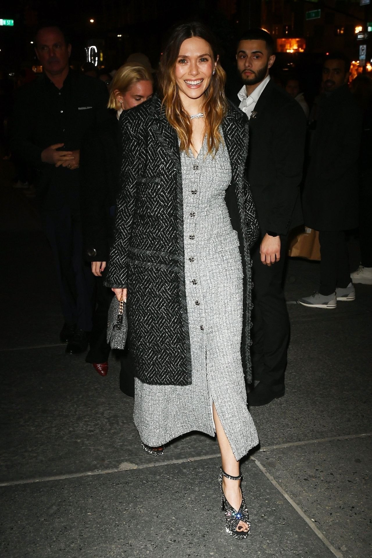 Elizabeth Olsen arriving at a Chanel dinner in New York City, February 2024, photo 3
