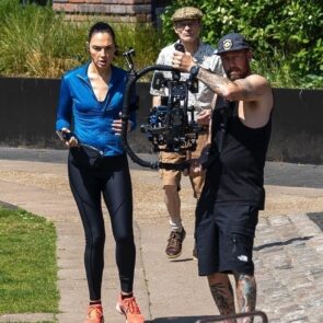 Gal Gadot Filming Intense Chase Scene for ‘Runner’ in London