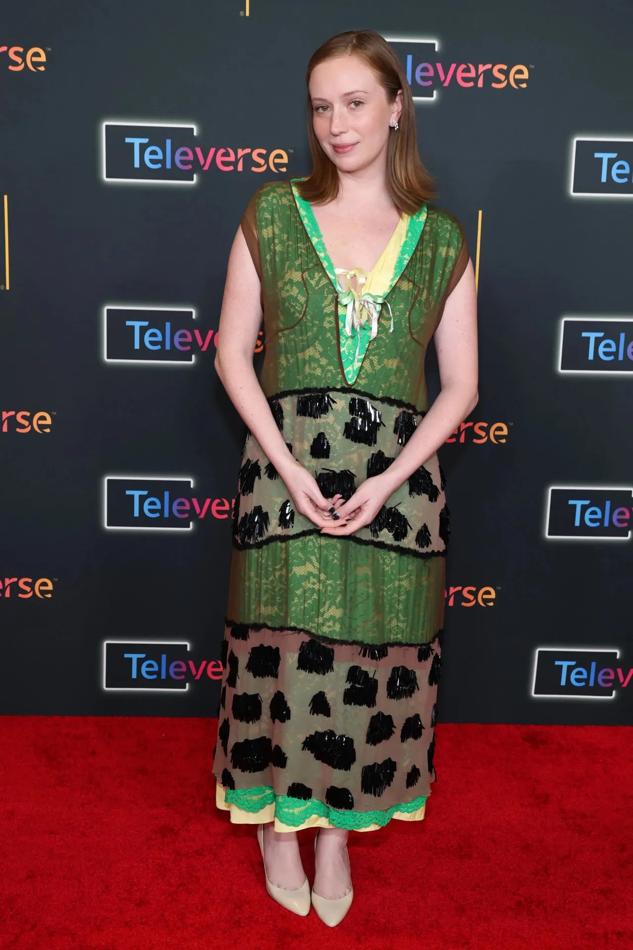 Hannah Einbinder in a green Meryll Rogge look at the 2026 Televerse Festival