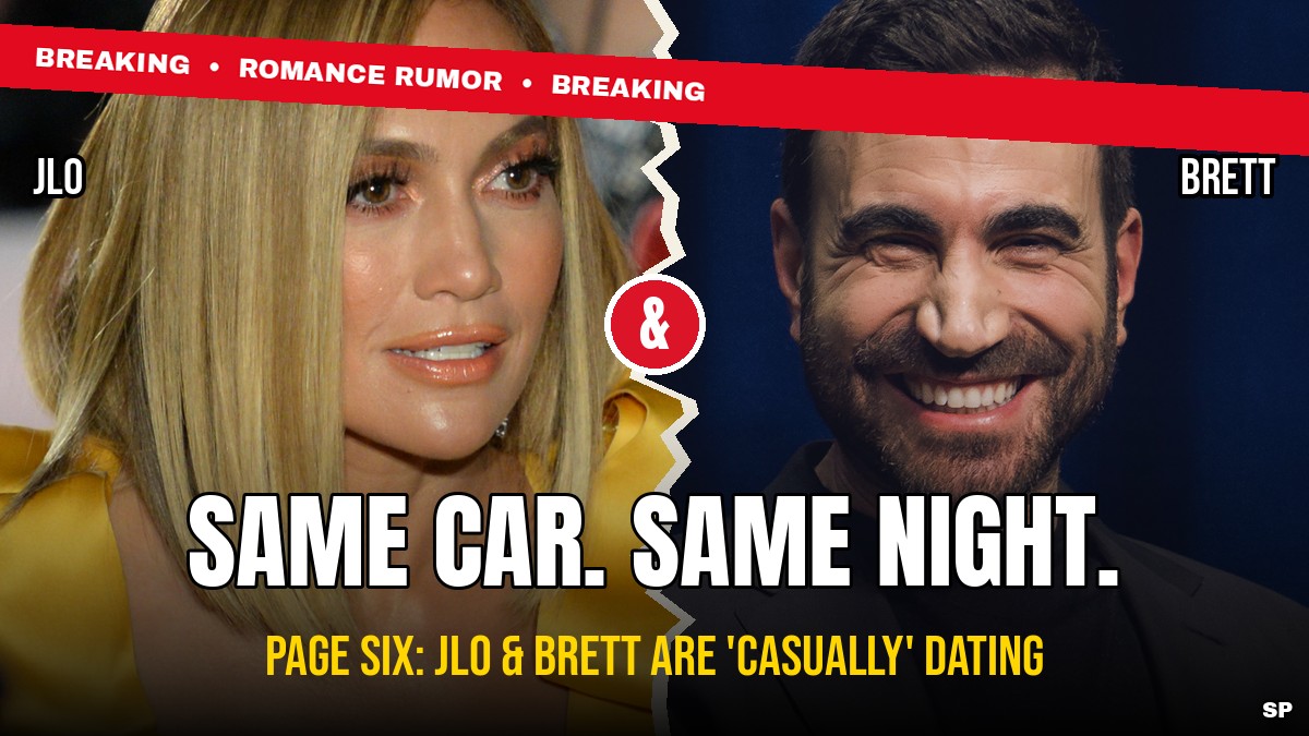 Jennifer Lopez and Brett Goldstein casually dating, Office Romance co-stars news graphic