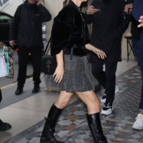 Natalie Portman Flaunts Legs Post-Dior PFW Show 09-24-2024