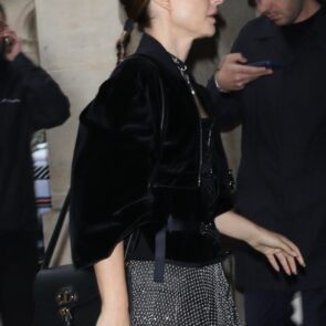 Natalie Portman Flaunts Legs Post-Dior PFW Show 09-24-2024
