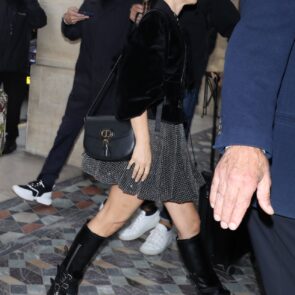 Natalie Portman Flaunts Legs Post-Dior PFW Show 09-24-2024