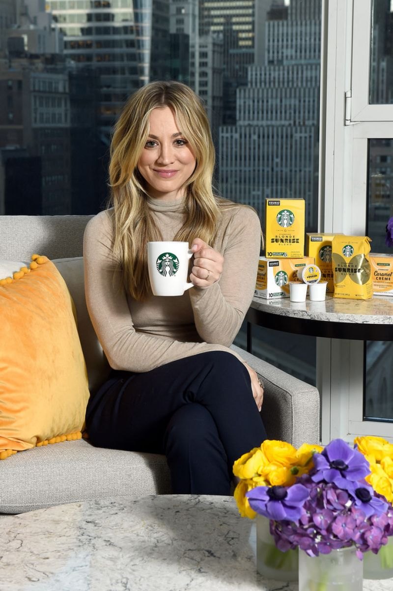 Kaley Cuoco - Starbucks "Shine from the Start" Spring Campaign in NYC
