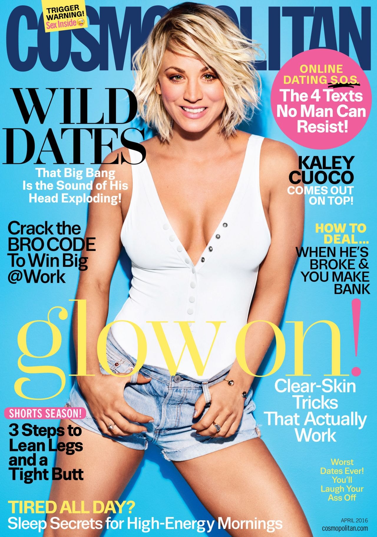 Kaley Cuoco - Cosmopolitan Magazine Cover April 2016, photo 2