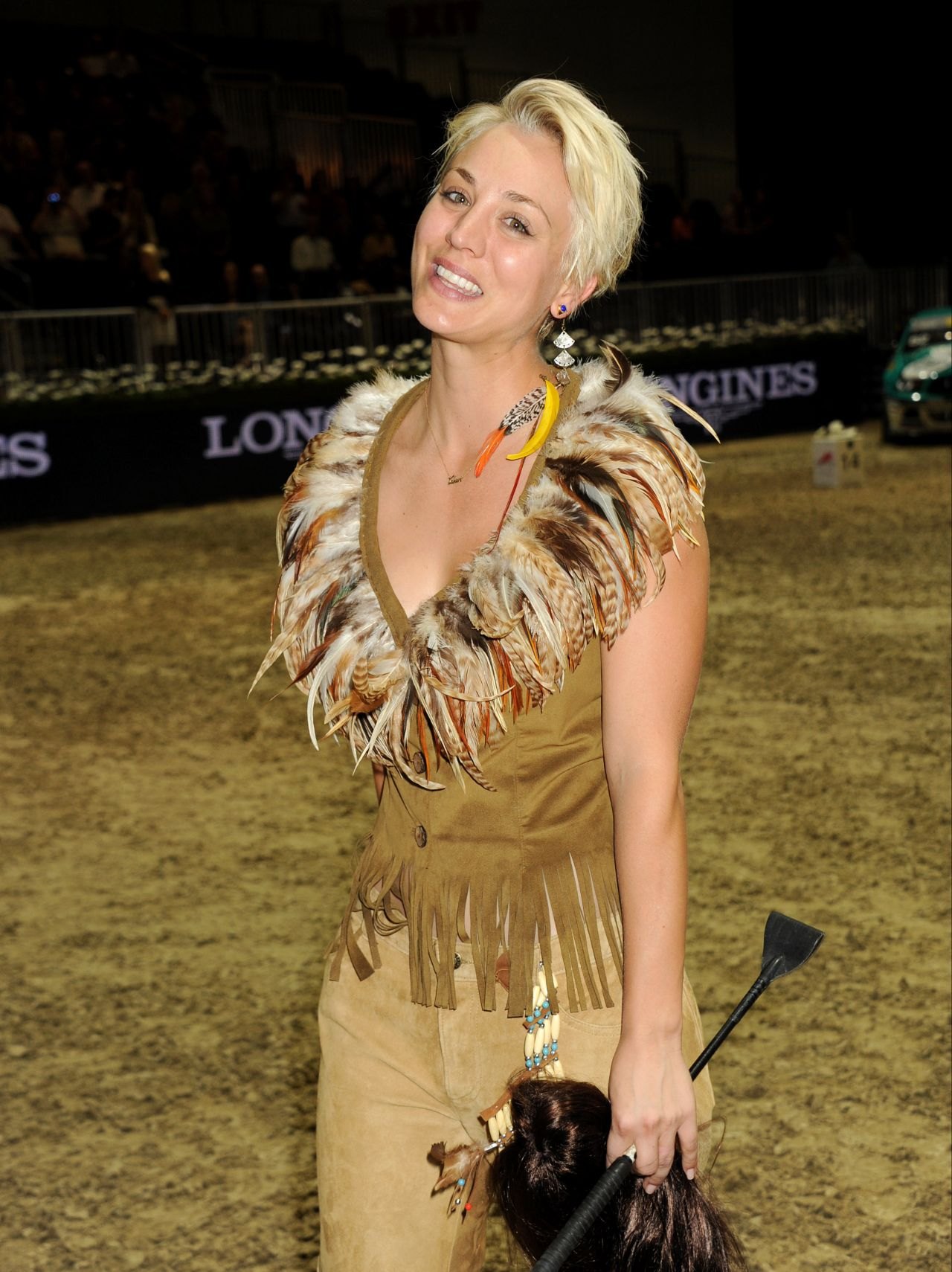 Kaley Cuoco - Riding Her Horse at 2014 Longines Los Angeles Masters Charity Pro-Am