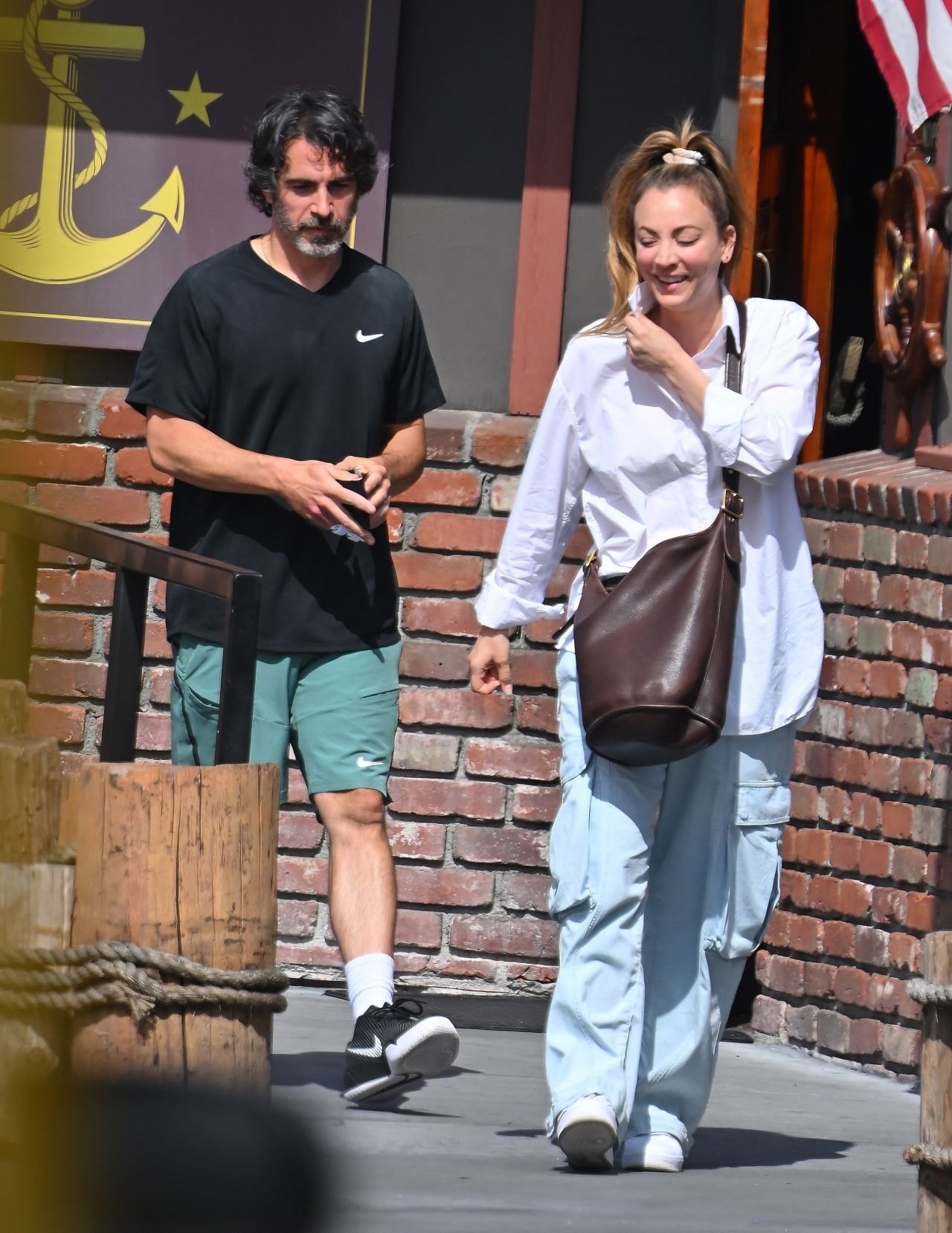 Kaley Cuoco and Her Co-star Tom Bateman - "Based on a True Story" Set in Pasadena 06-23-2024