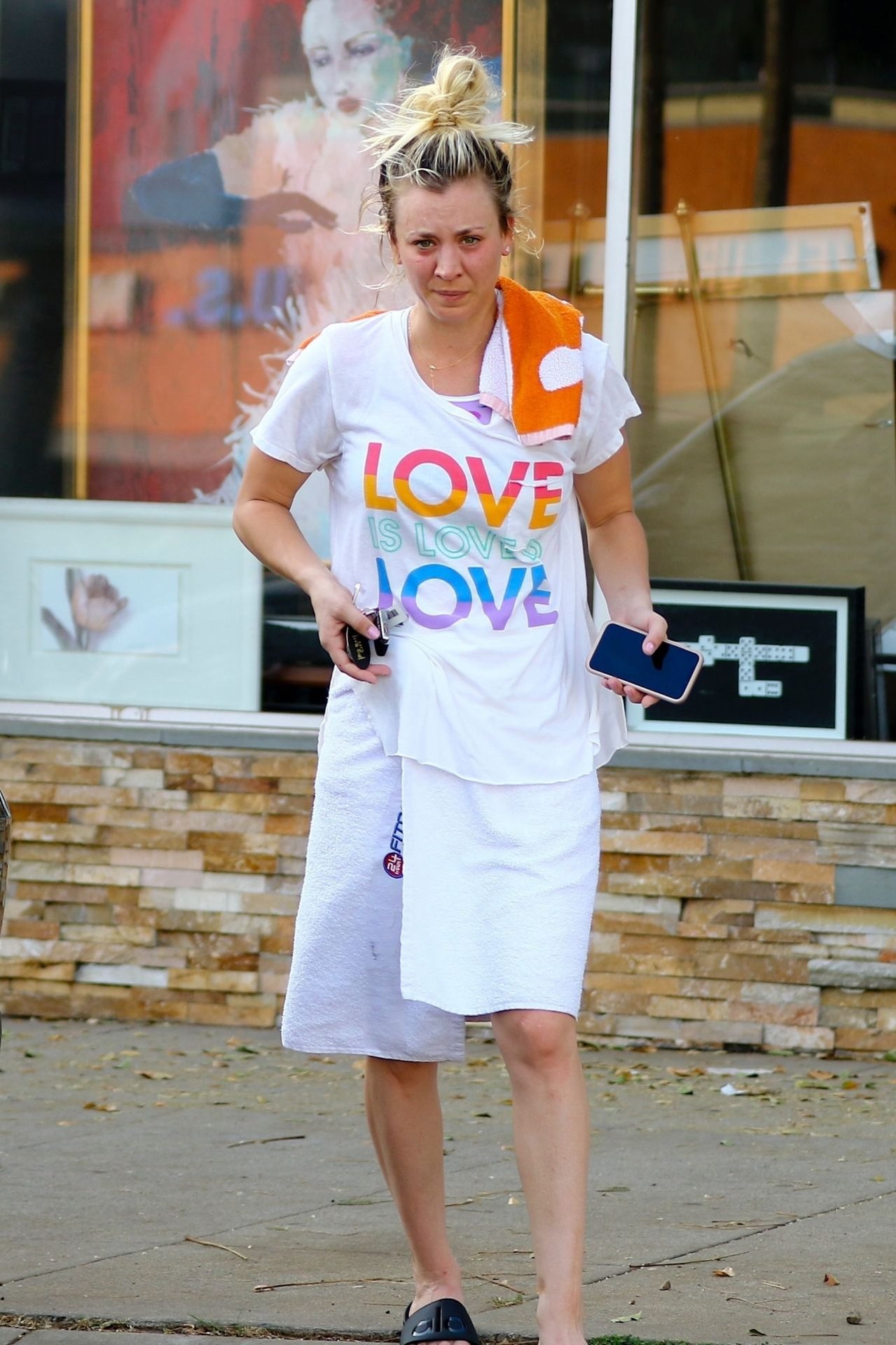 Kaley Cuoco Leaves Yoga Class in LA