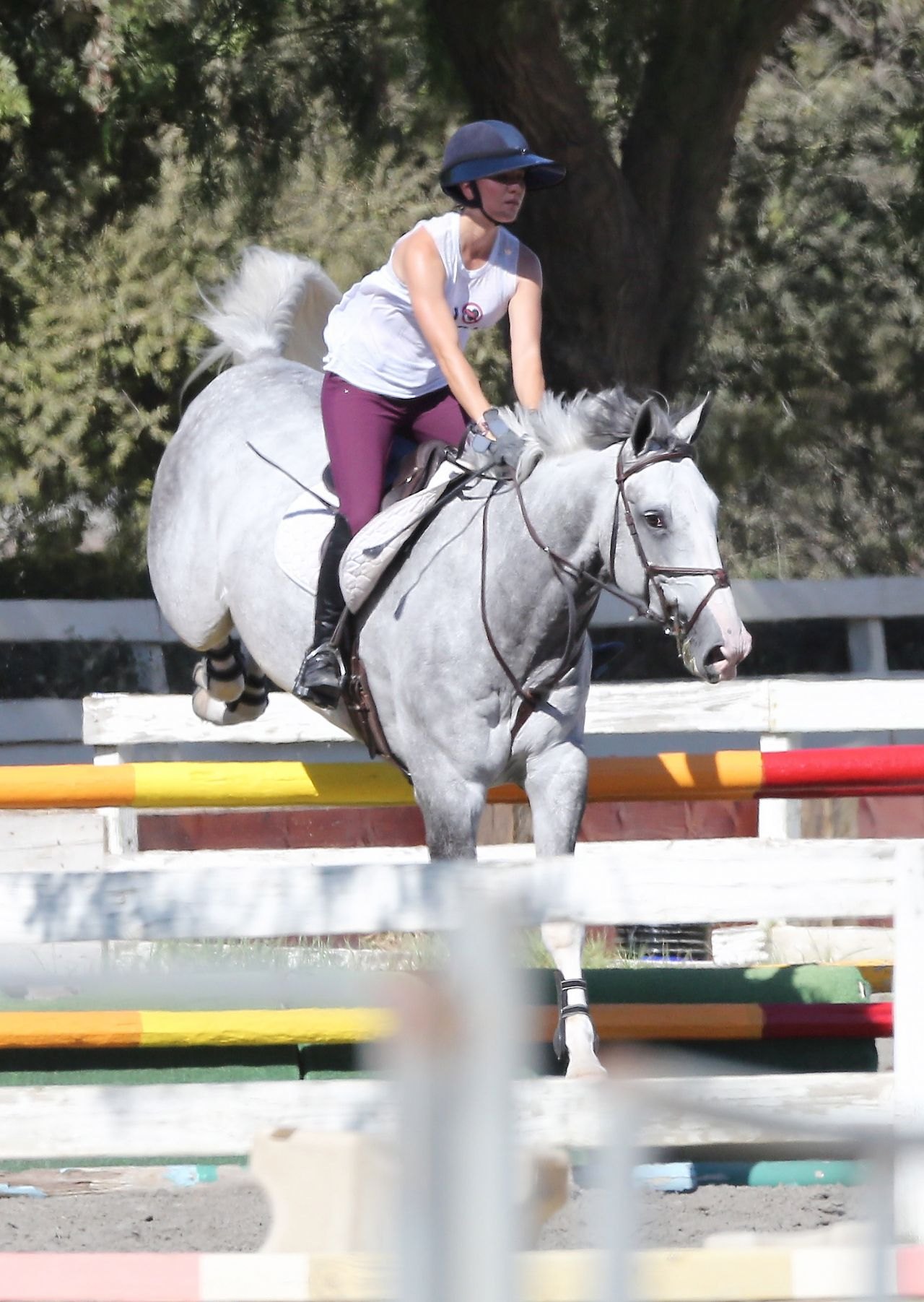 Kaley Cuoco - Riding Her Horse in Burbank 8/12/2016