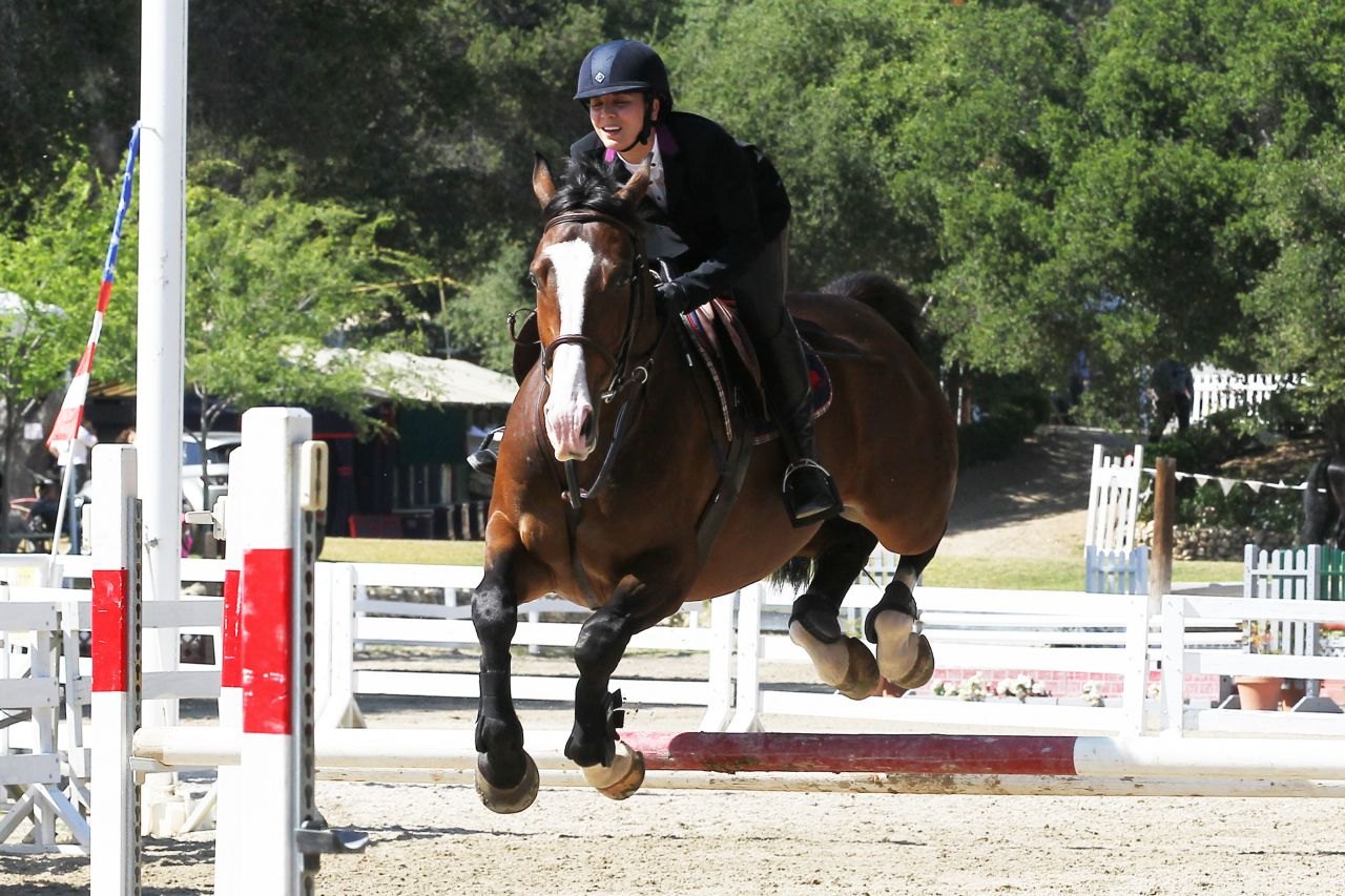 Kaley Cuoco - Rides Her Horse - April 2014