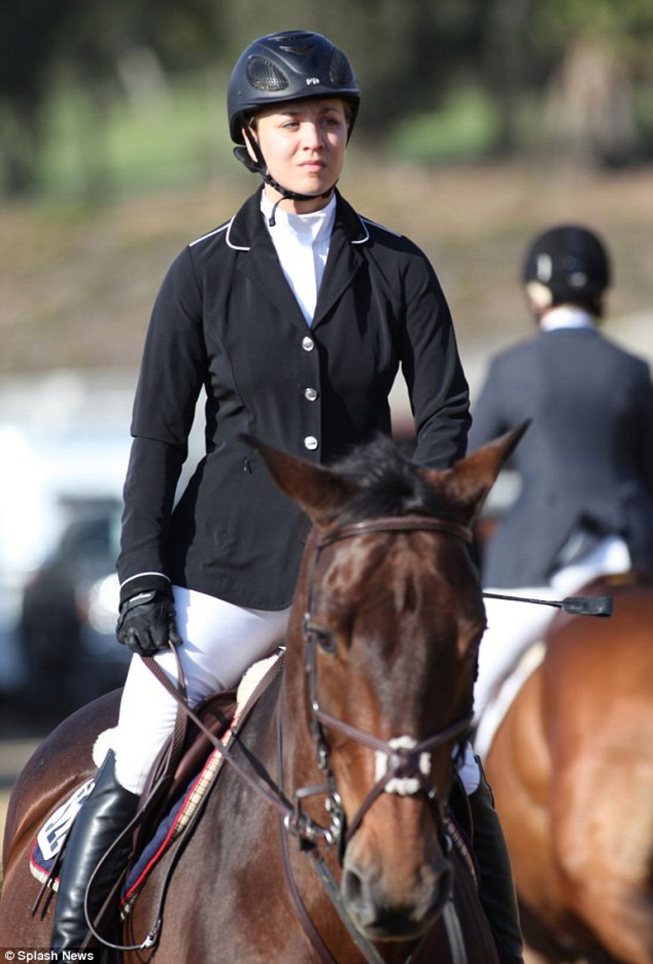 Kaley Cuoco - Riding Her Horse in a Competition in Santa Barbara