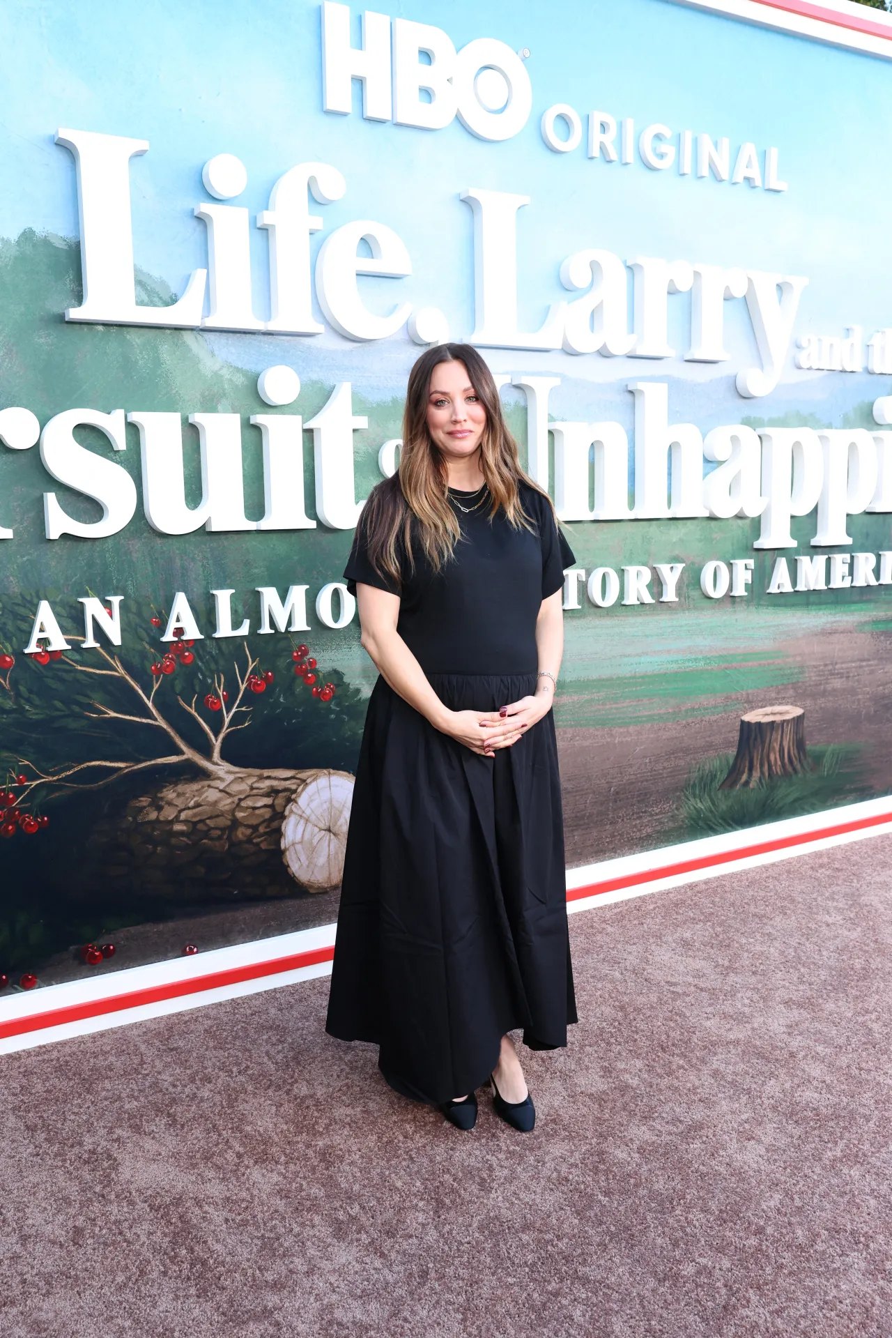 Kaley Cuoco in Black Maxi Dress at Life Larry Premiere in Los Angeles June 2026